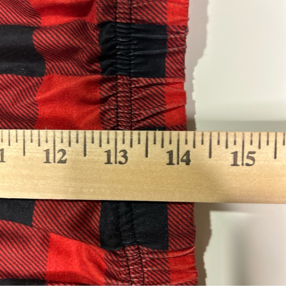 Holiday Pajamas Men’s XL Buffalo Red Black Check Pant Merry Christmas Text Shirt - Picture 7 of 11